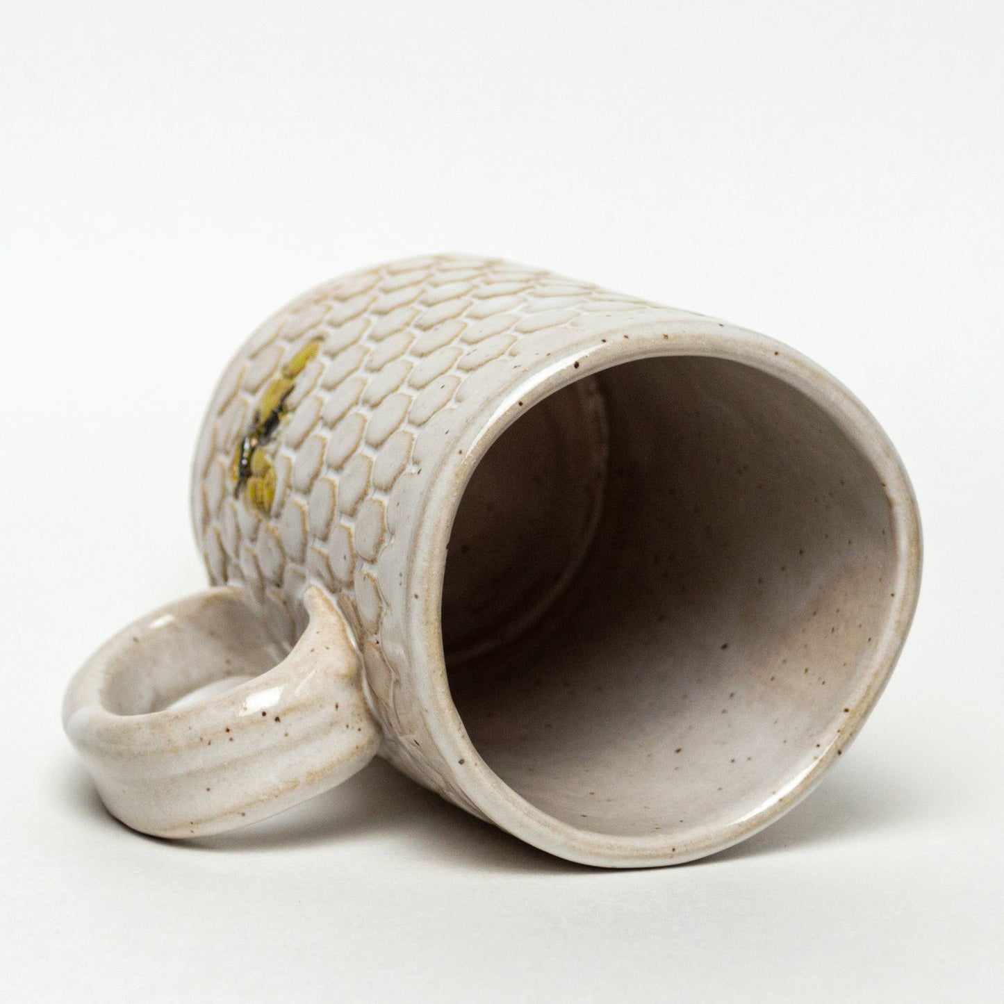 Bee Pattern White Mug