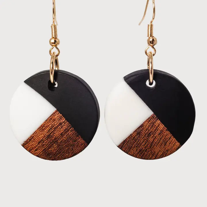 Rogue Wooden & Resin Earrings
