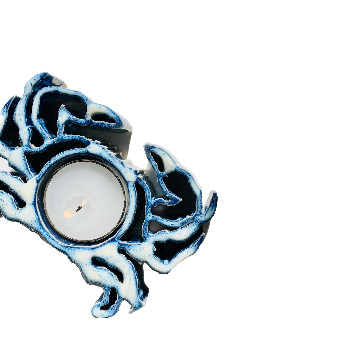 Crab Tealight Holder - Stoneware Pottery