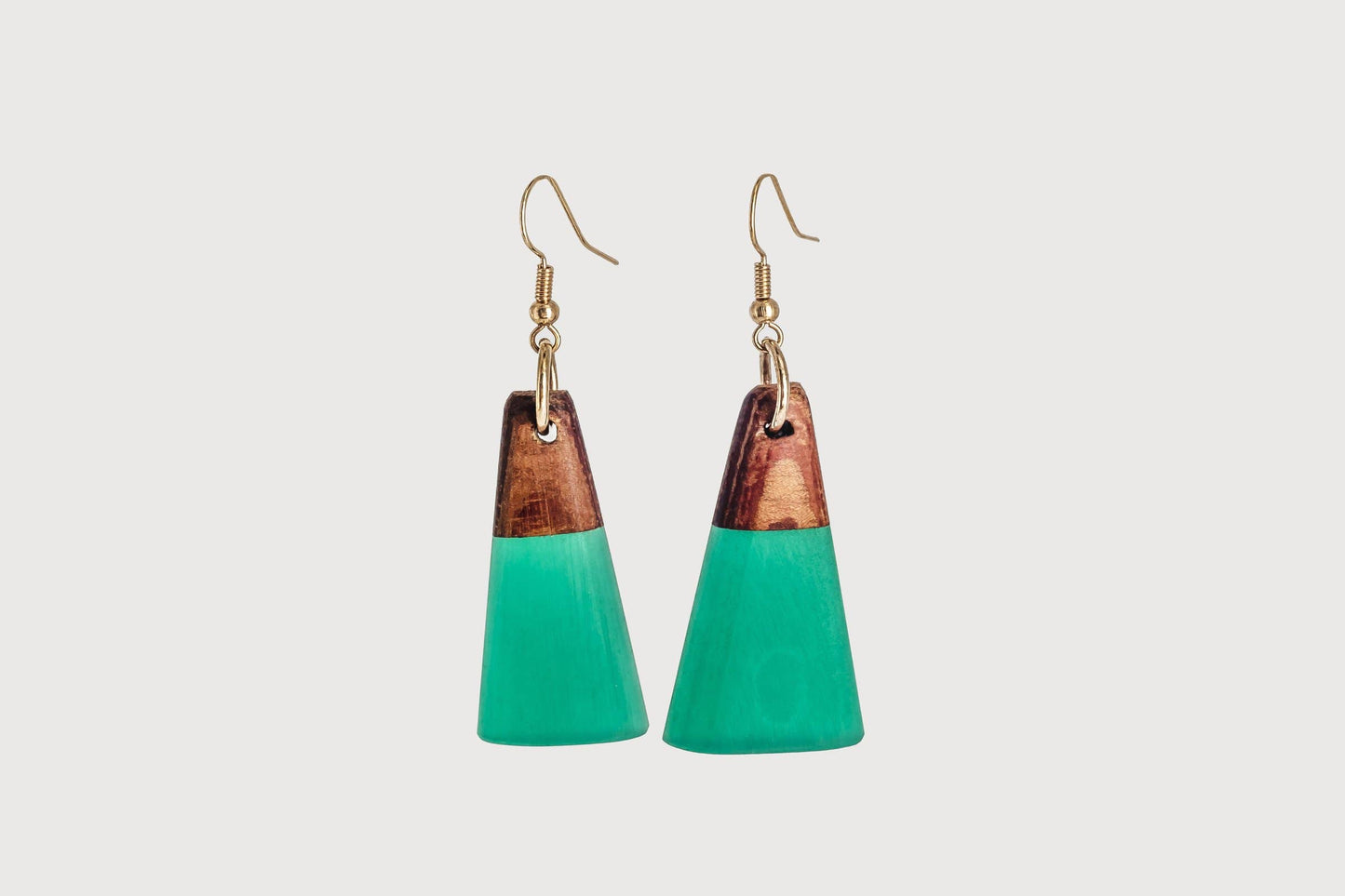 Jade Wooden & Resin Earrings