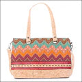 Mosaic pattern Cork hand bag