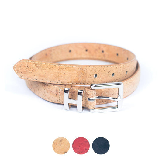 Double-Sided Cork Belt with H Logo Design