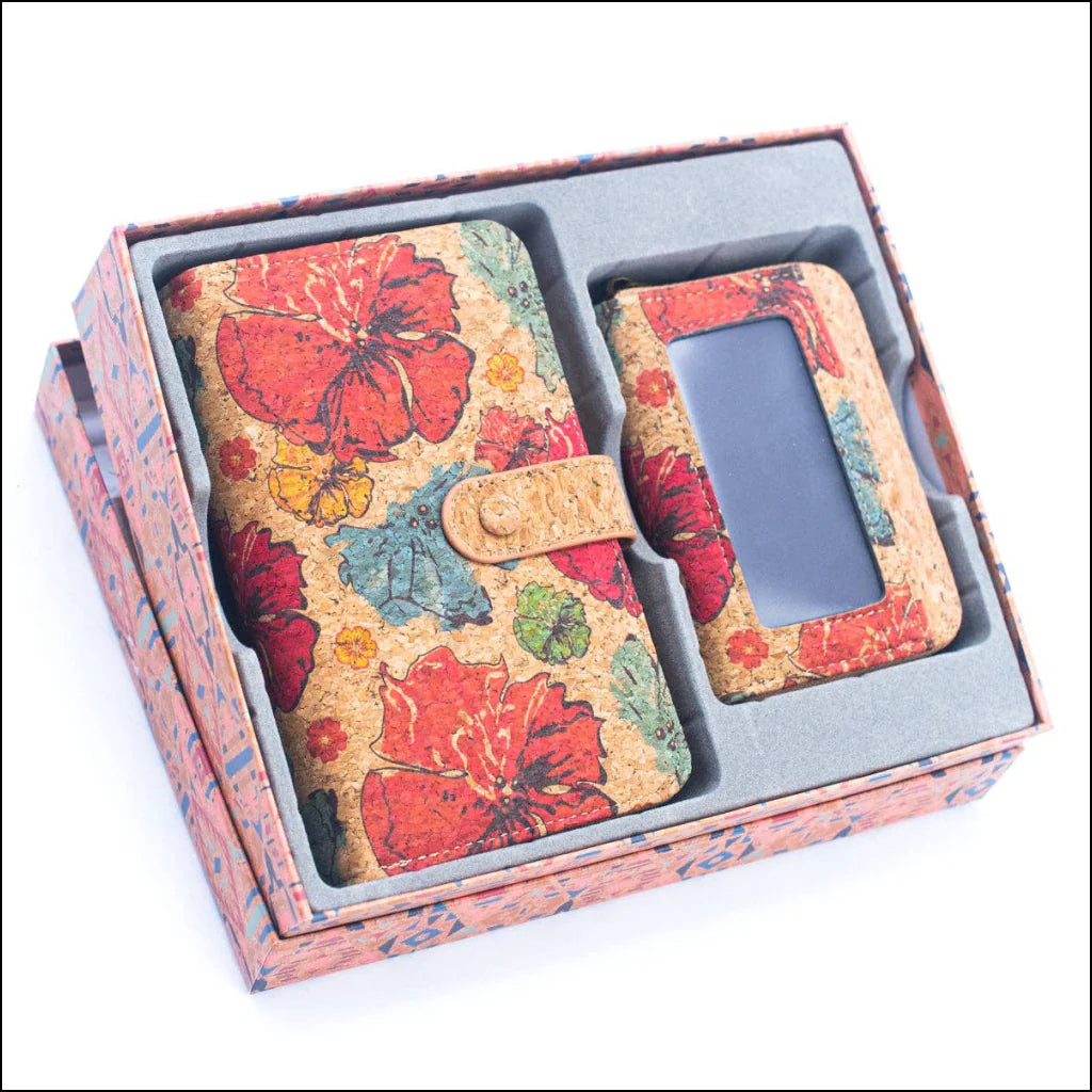 Gift Box 2-Piece cork wallet set