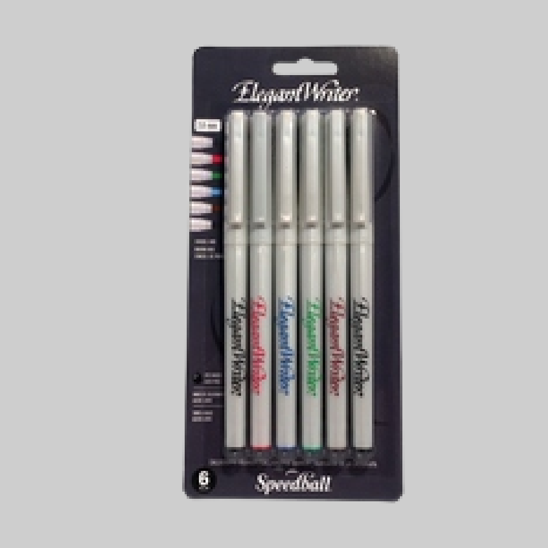 Speedball ELEGANT WRITER 2.0 FINE POINT 6 COLOR SET CARDED