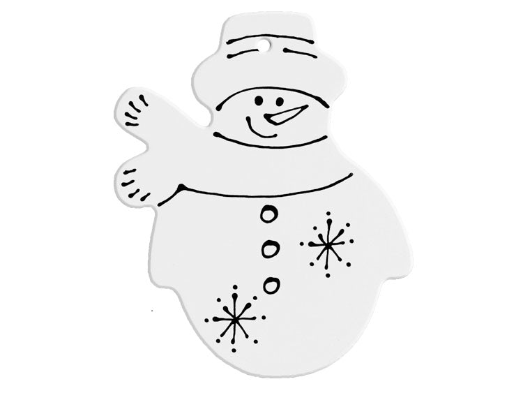 Hand Detailed Frosty Ornament Bisqueware