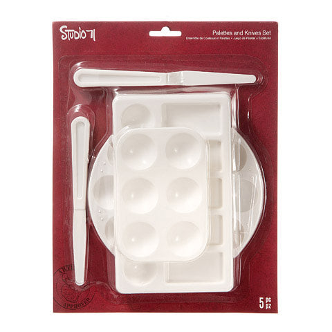Studio71 Palette & Knives Set, 5 pieces