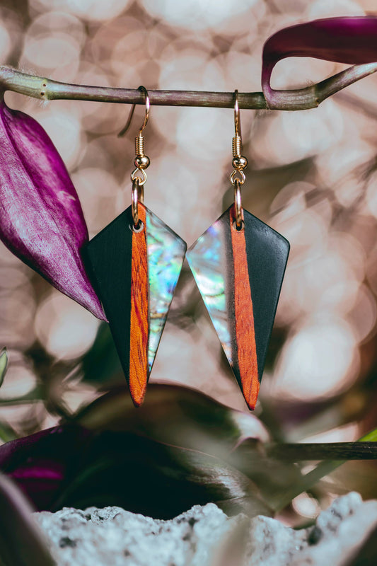 Alice Wooden & Resin Earrings