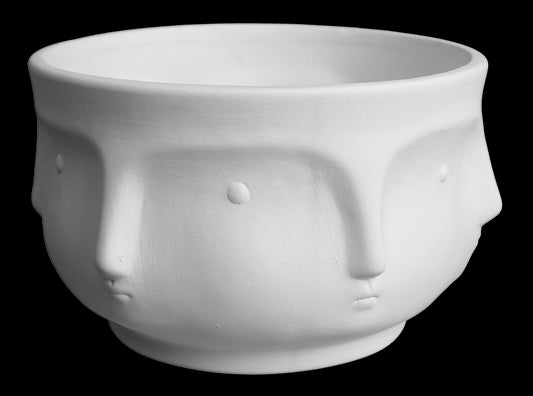Many Faced Planter Bisqueware