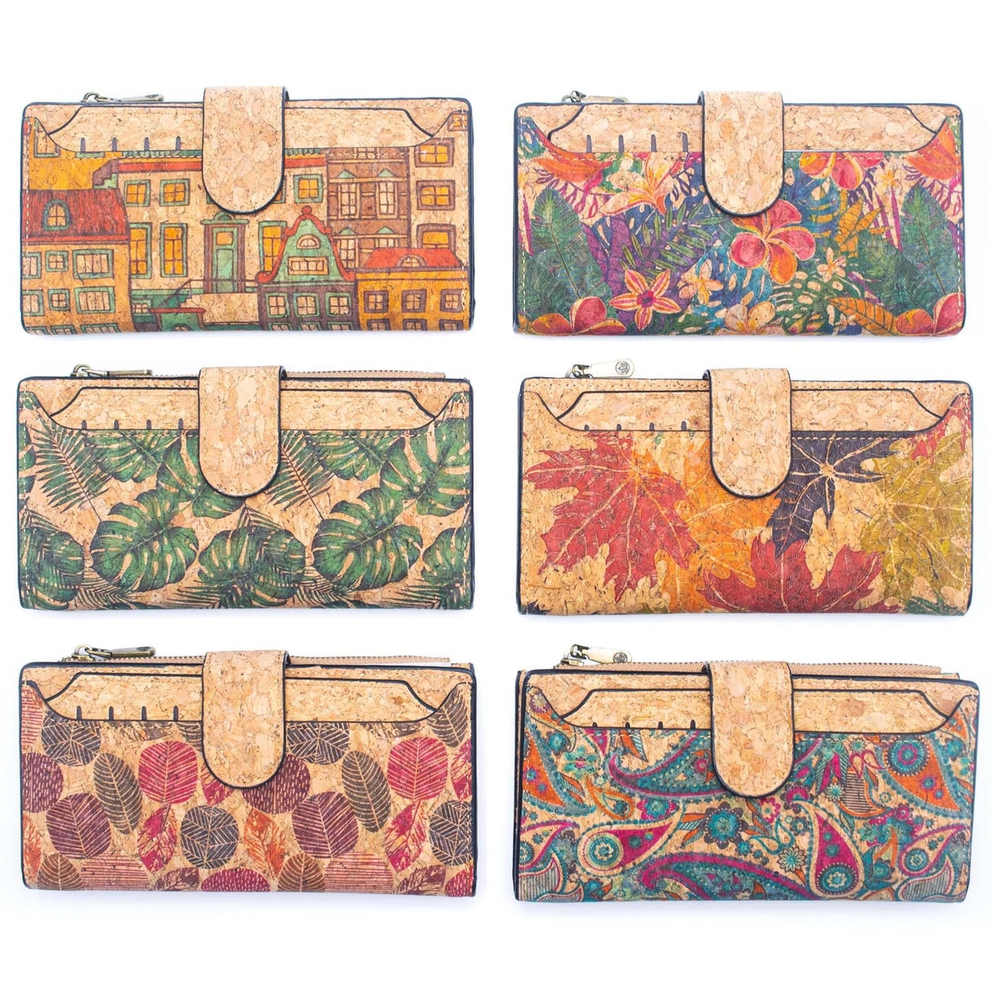 Floral and Mosaic Patterns cork wallet - MBC