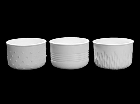 Textured Planters - Hobnail Bisqueware