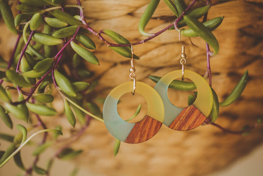 Adeline Wooden & Resin handmade Earring