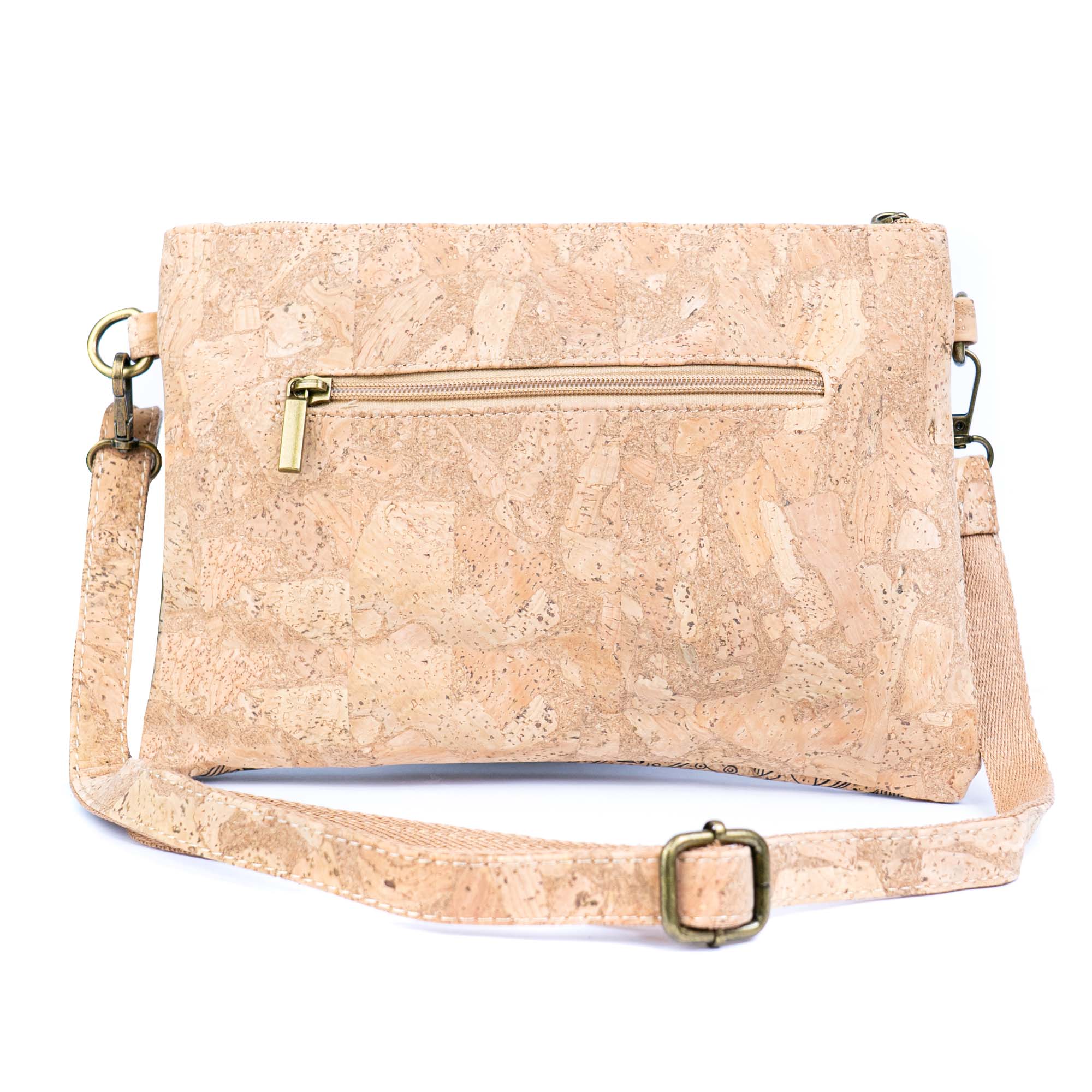 Printed Natural Cork Crossbody Bag & Clutch