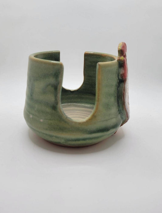 Rooster on White Sponge Holder