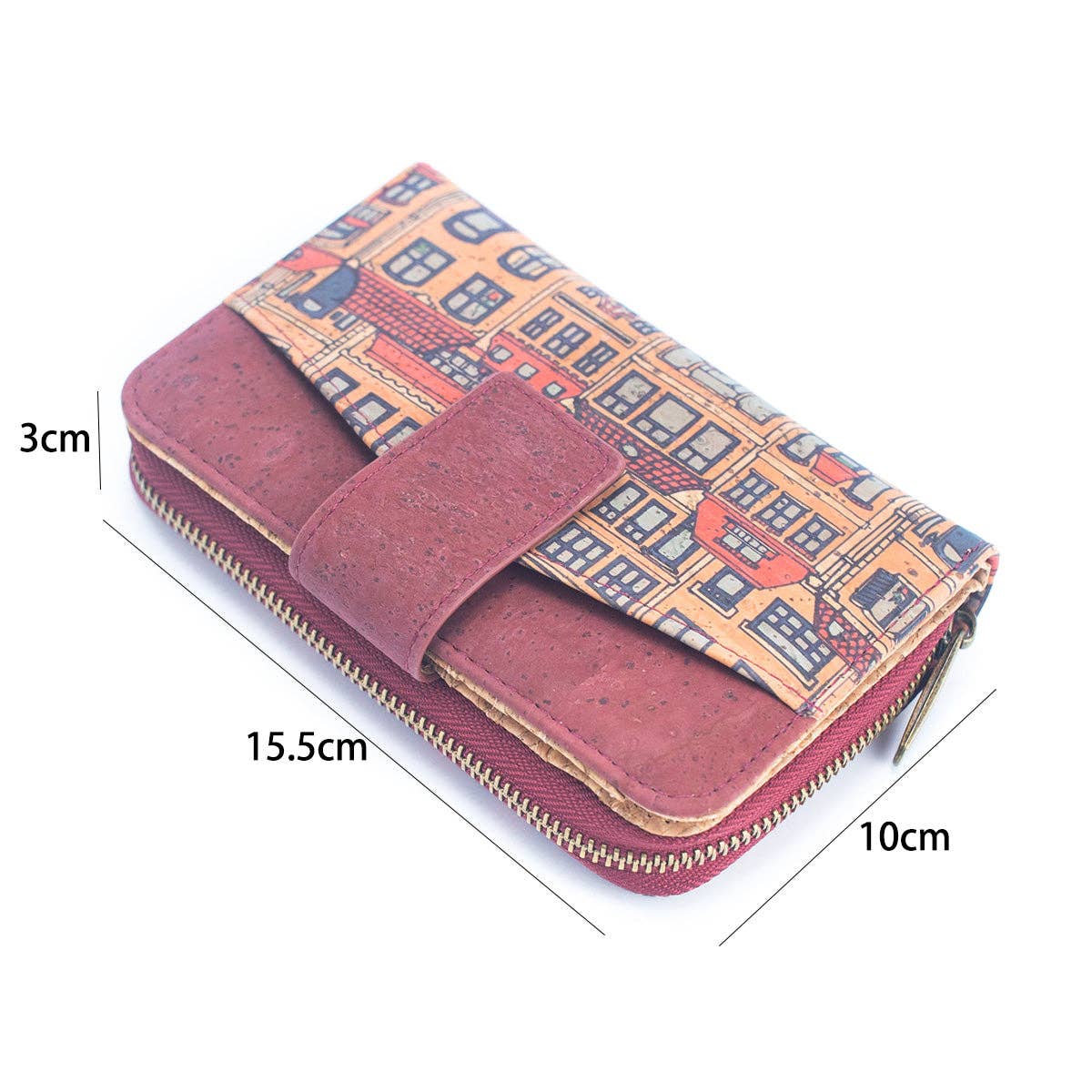 Red Cork Printed Cardholder Wallet