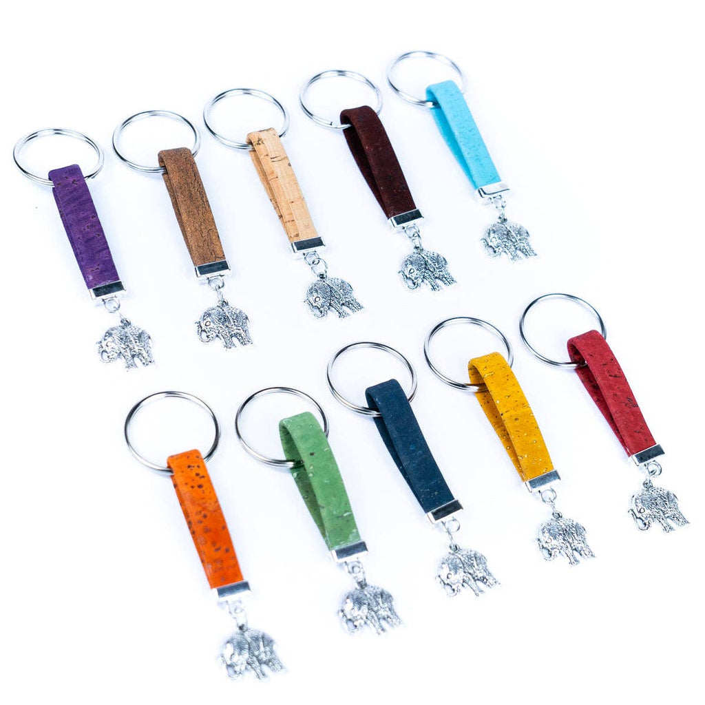 Elephant Cork handmade keychains