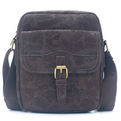 Natural Cork Men's Crossbody Bag Magnetic Closure