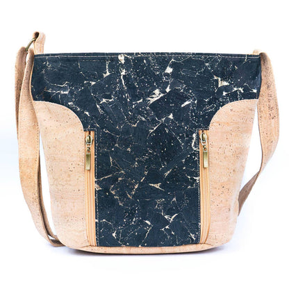 Cork Women's Crossbody Bag with Zippers