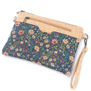 Printed Natural Cork Crossbody Bag & Clutch