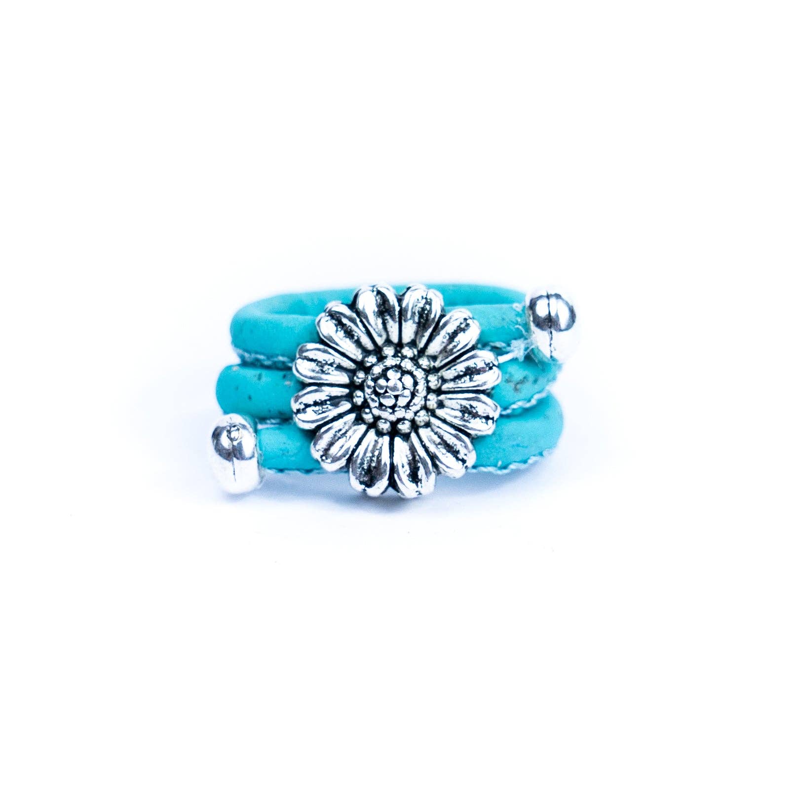 Chrysanthemum handmade colored cork ring
