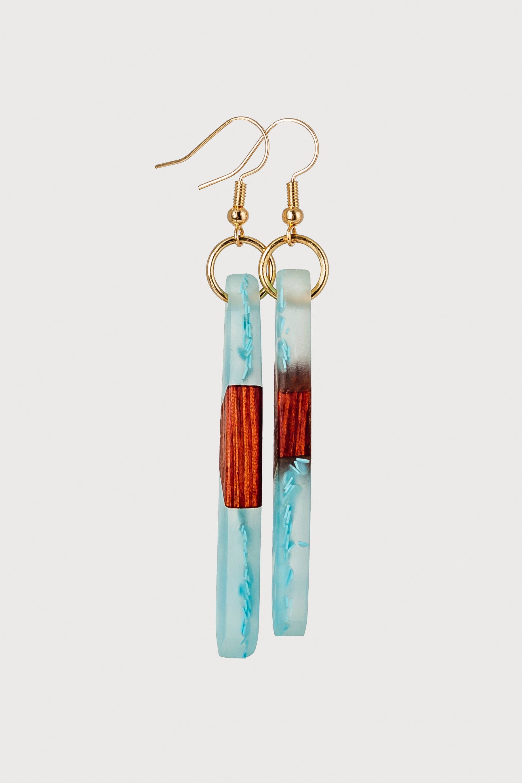 Splash Wooden & Resin Earrings
