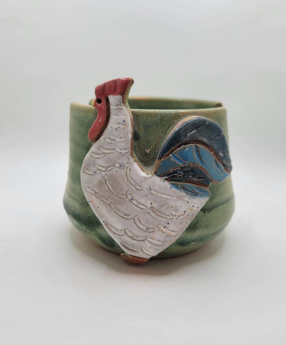 Rooster on Green Sponge Holder