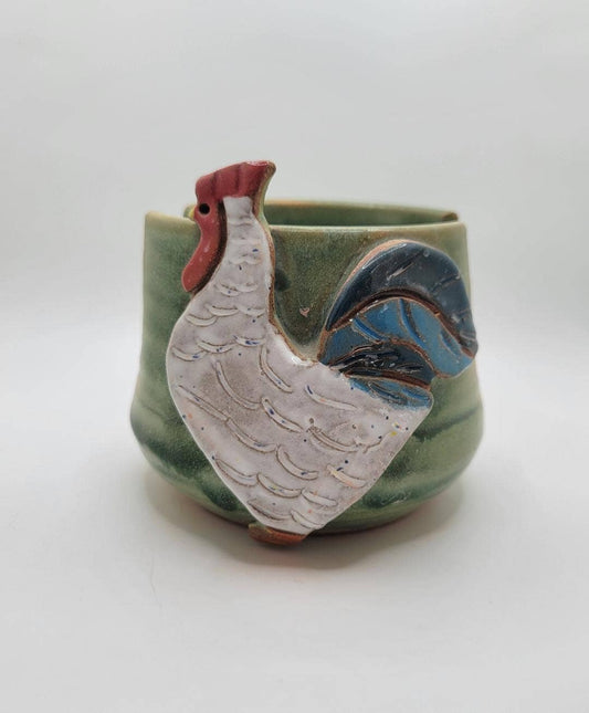Rooster on Green Sponge Holder