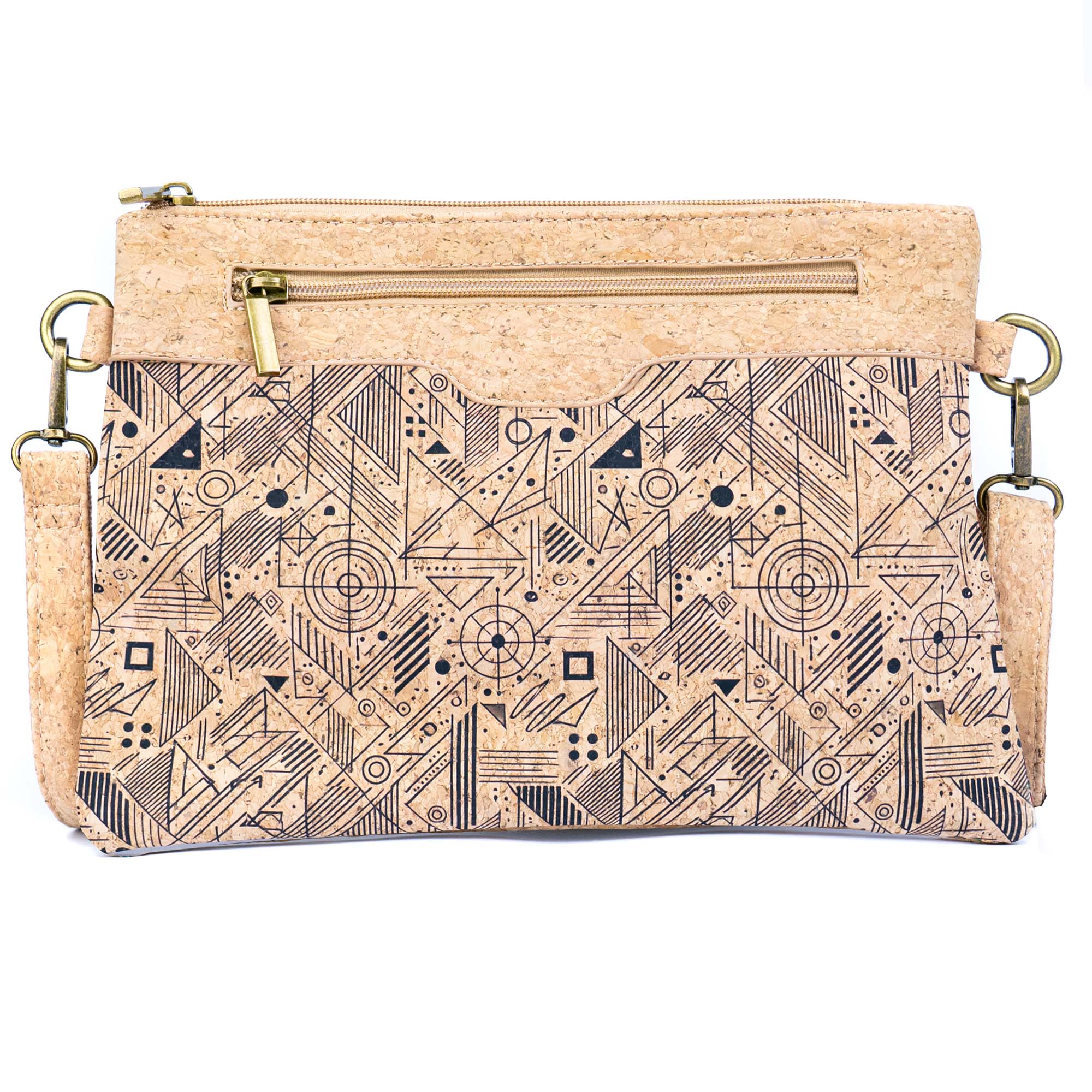Printed Natural Cork Crossbody Bag & Clutch