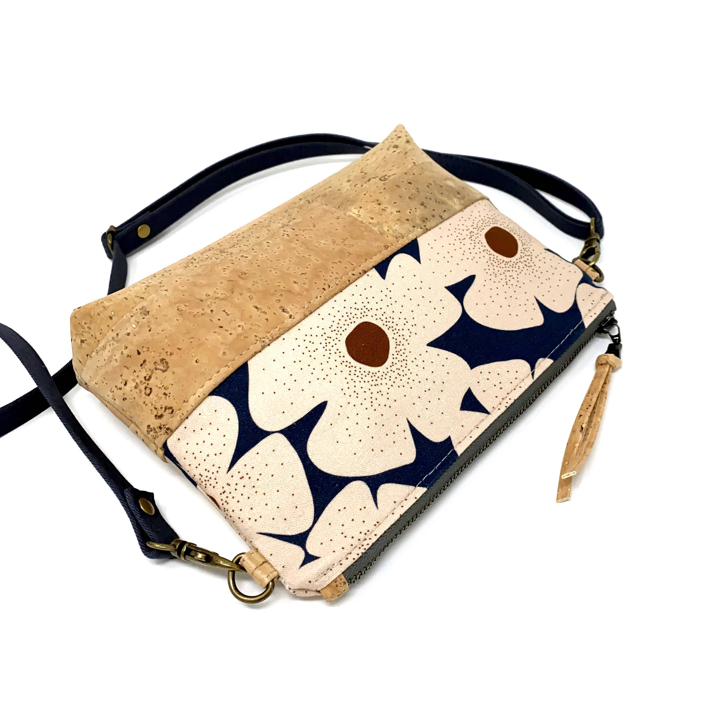 Big Fleur Organic Cotton & Cork Crossbody