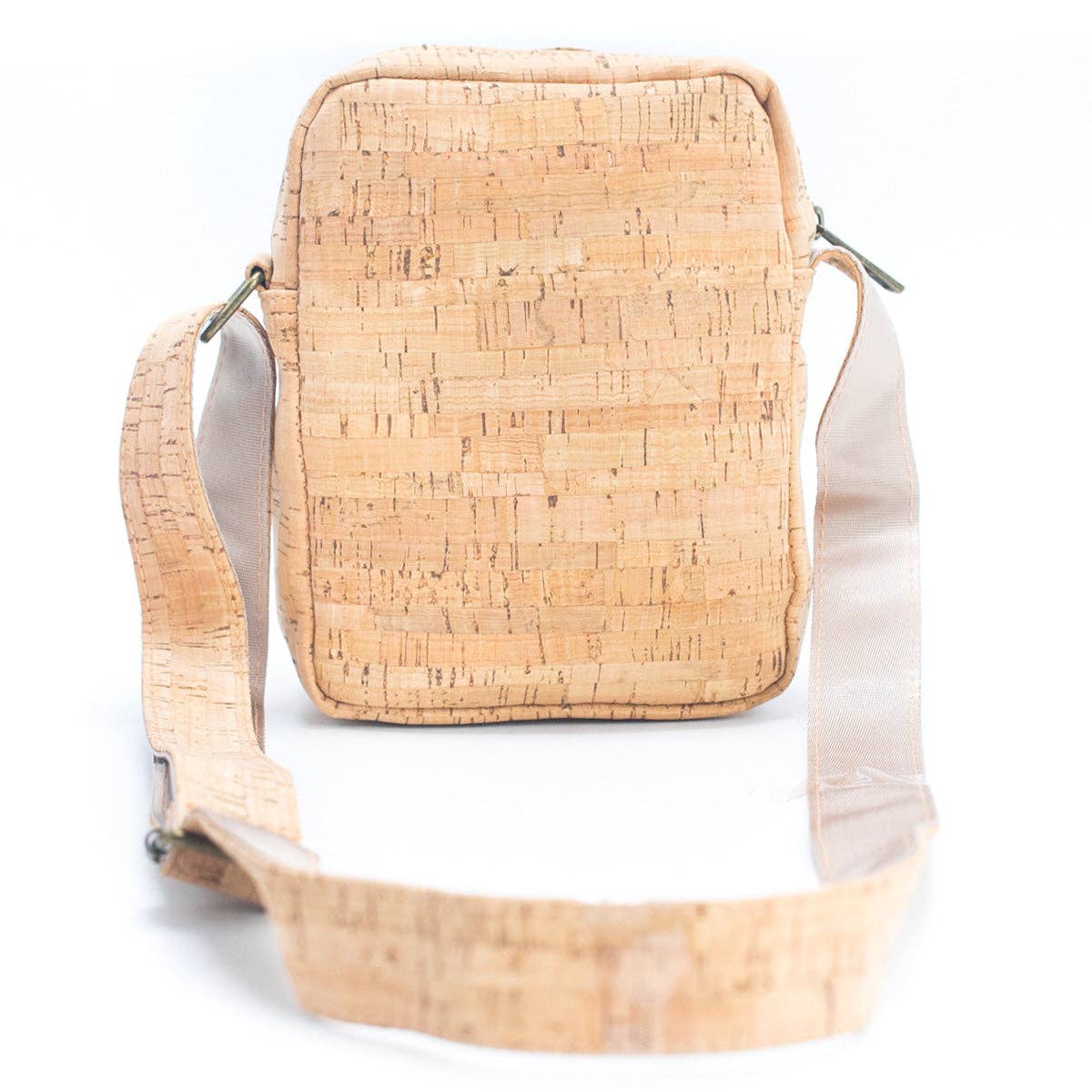 Men's Zipper Cork Messenger Bag