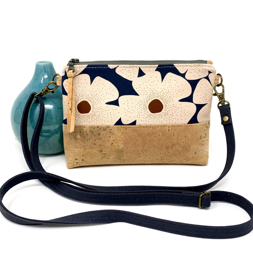 Big Fleur Organic Cotton & Cork Crossbody