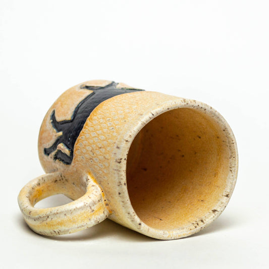 Black Horse Beige Mug