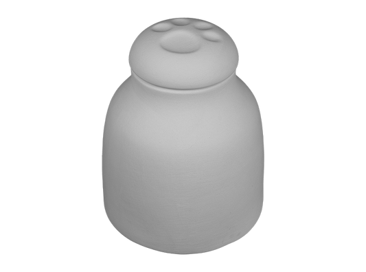 Small Paw Print Jar Bisqueware
