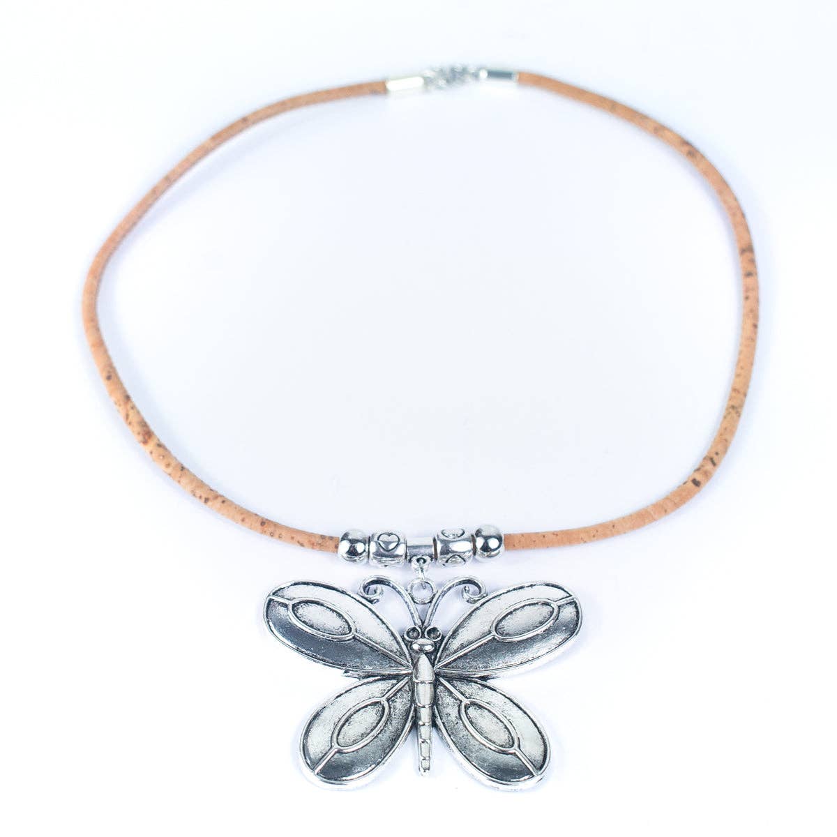 Butterfly Handmade women's cork necklace