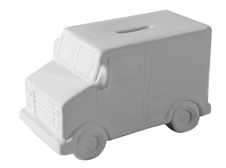 Transport Truck Bank Bisqueware