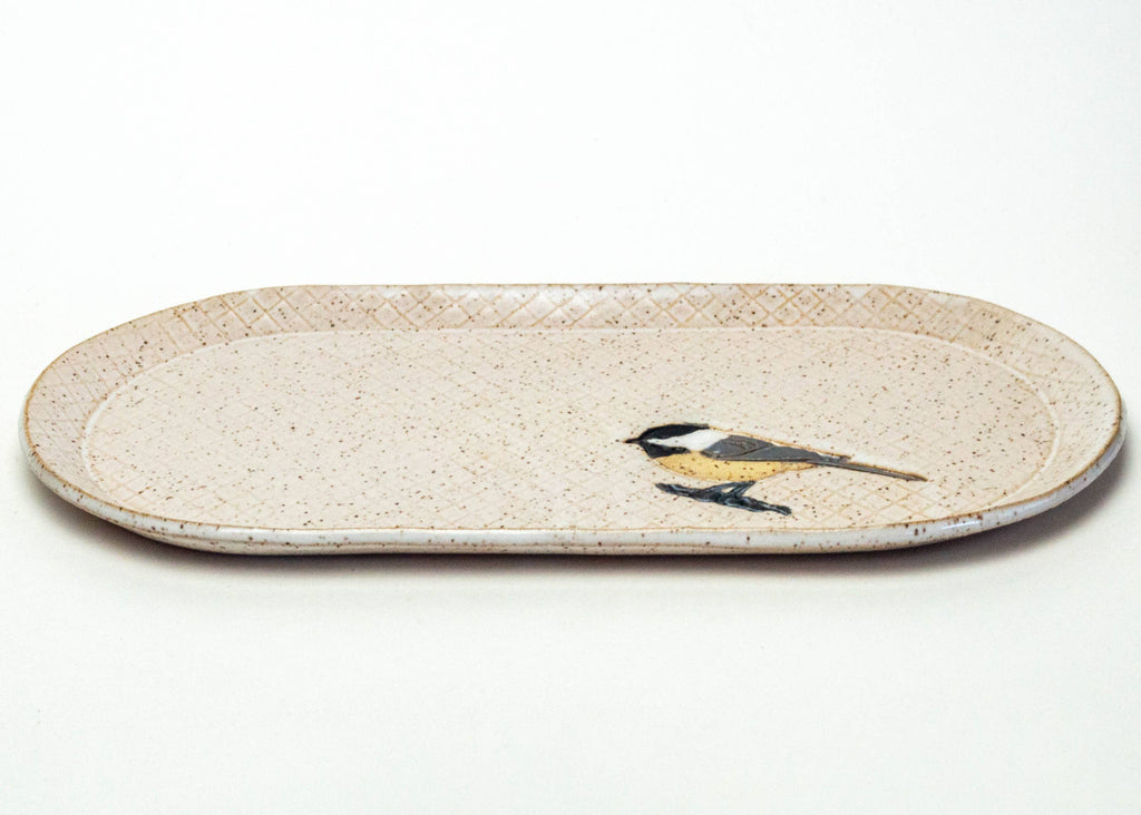 Chickadee Ceramic Platter
