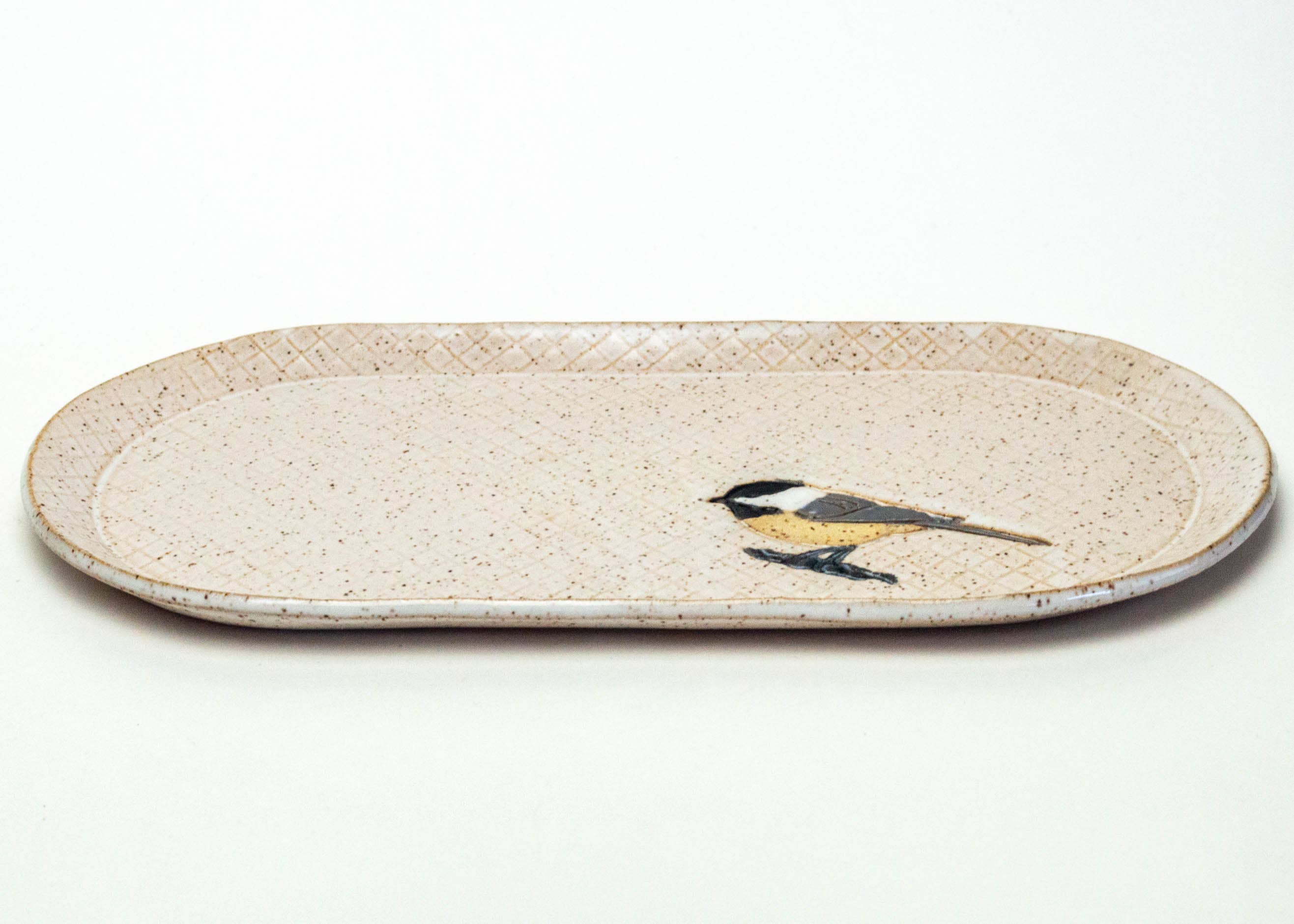 Chickadee Ceramic Platter