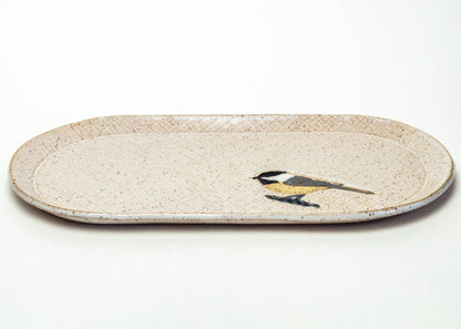 Chickadee Ceramic Platter