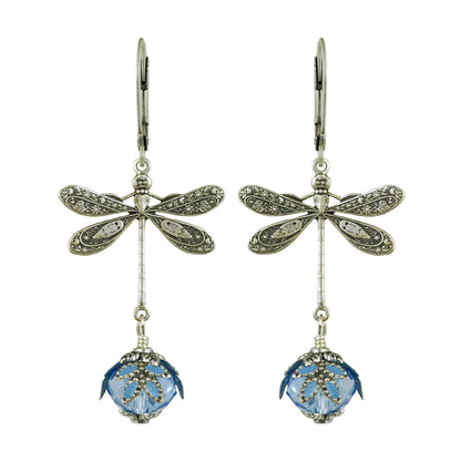 Dragonfly Daze Earrings Artisan Painted Filigree - Fairyland