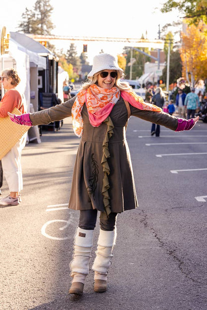 Fall Legwarmers Cream Upcycled from Sweaters