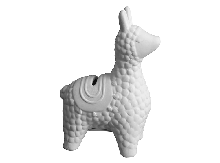 Fluffy Llama Bank Bisqueware