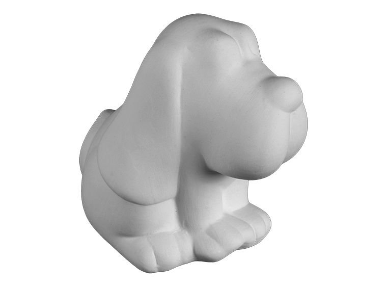 Sitting Dog Bank Bisqueware