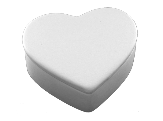 Large Heart Box Bisqueware