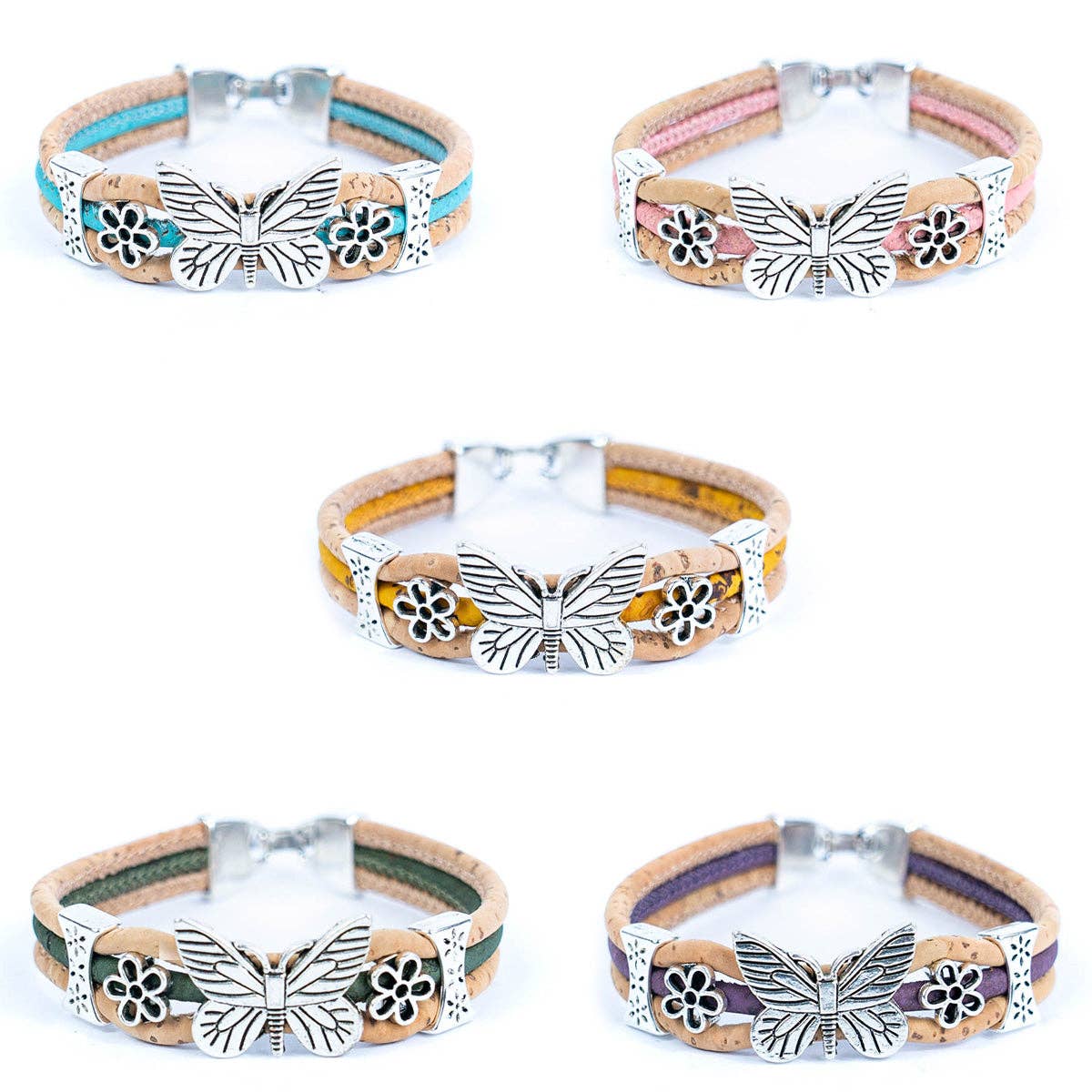 Butterfly handmade Cork Bracelet