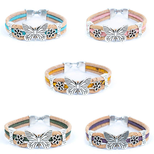 Butterfly handmade Cork Bracelet