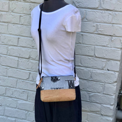 Eastern Meadowlark Organic Cotton & Cork Crossbody