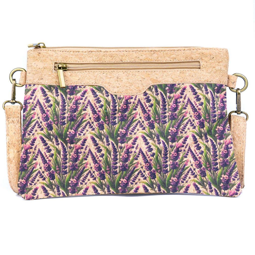 Printed Natural Cork Crossbody Bag & Clutch
