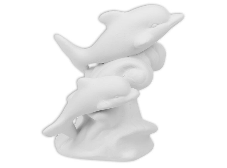 Mama and Baby Dolphin Bisqueware
