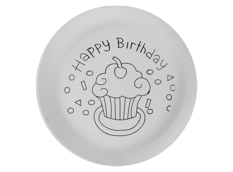 Happy Birthday Plate Bisqueware
