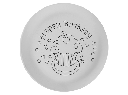 Happy Birthday Plate Bisqueware