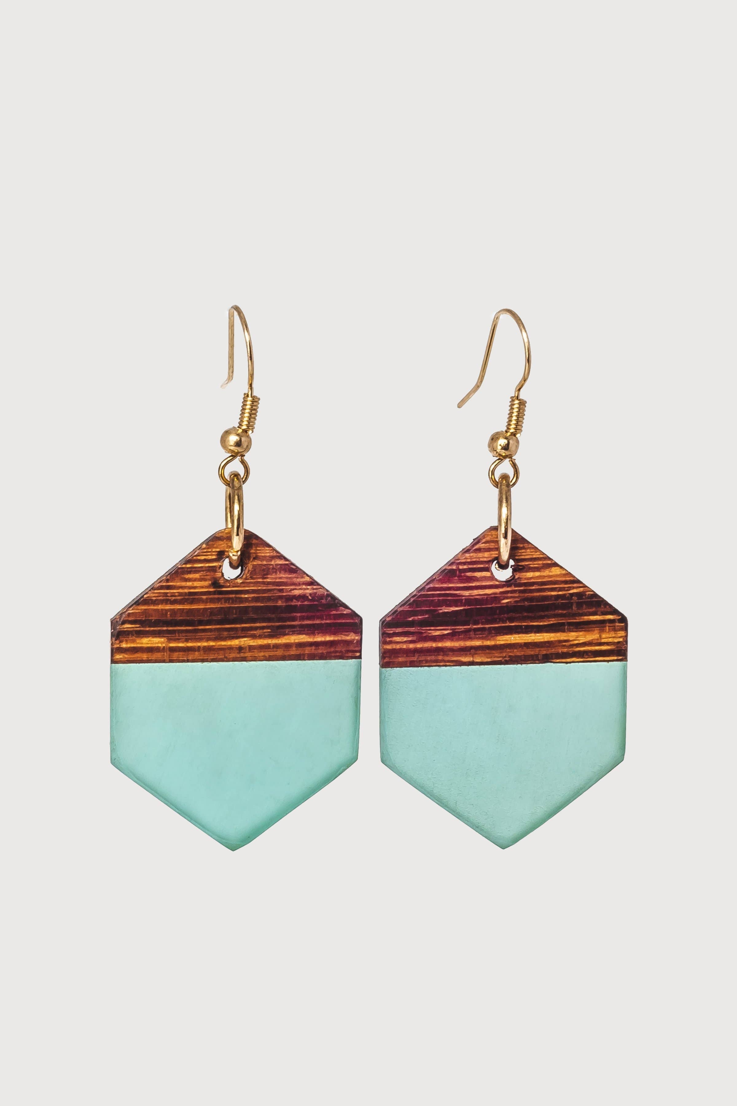 Rowena Wooden & Resin Earrings